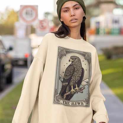 The Hawk Tarot Card Sweatshirt, Birds of Prey