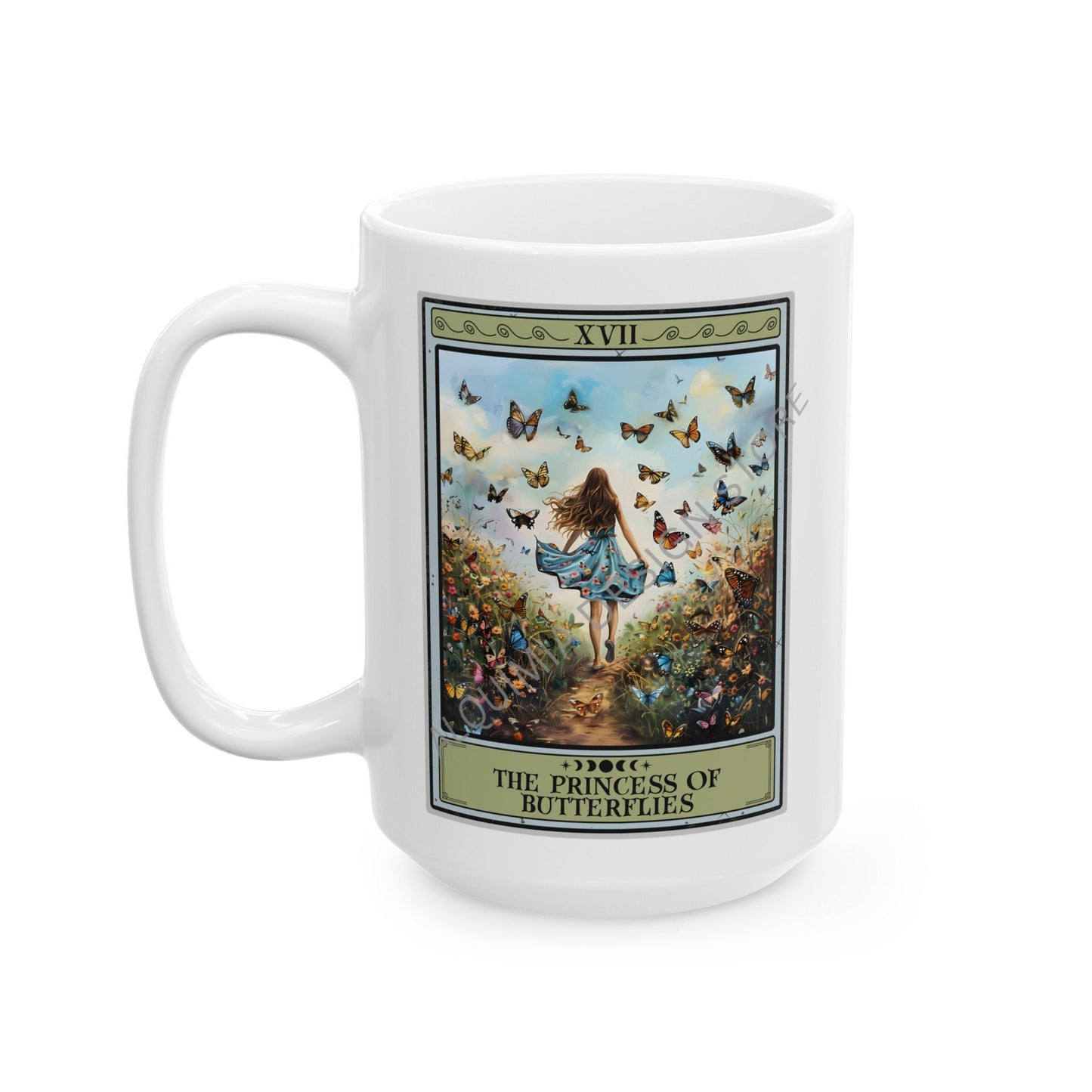 The Princess of Butterflies Tarot Card Mug, Butterfly