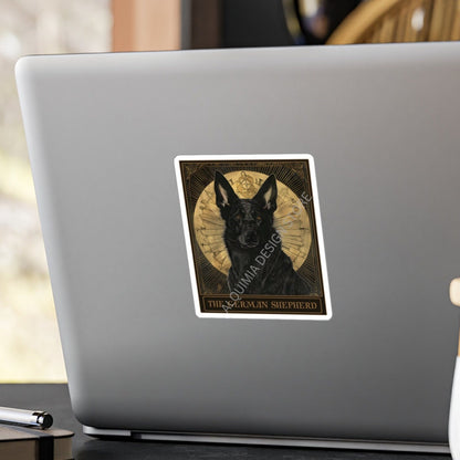 Black German Shepherd Stickers,  3" x 4"