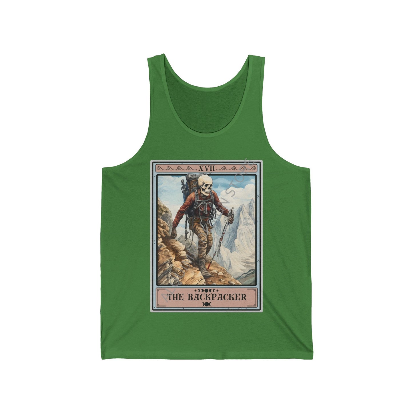 The Backpacker Tarot Card Tank Top, Hiking