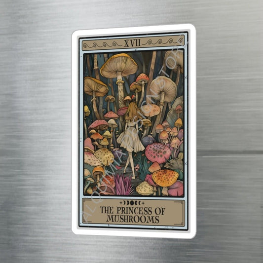 The Princess of Mushrooms Tarot Card Sticker 3" x 4"