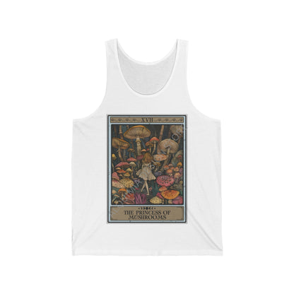 The Princess Of Mushrooms Tarot Card Tank Top, Mushroom Mycology