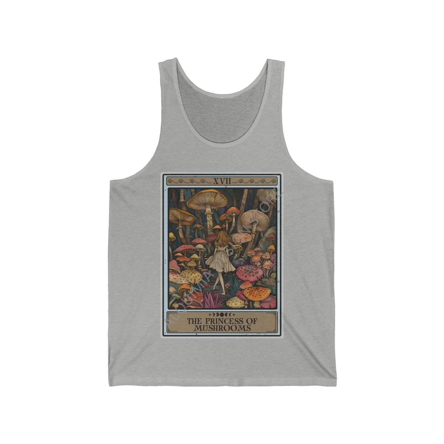 The Princess Of Mushrooms Tarot Card Tank Top, Mushroom Mycology