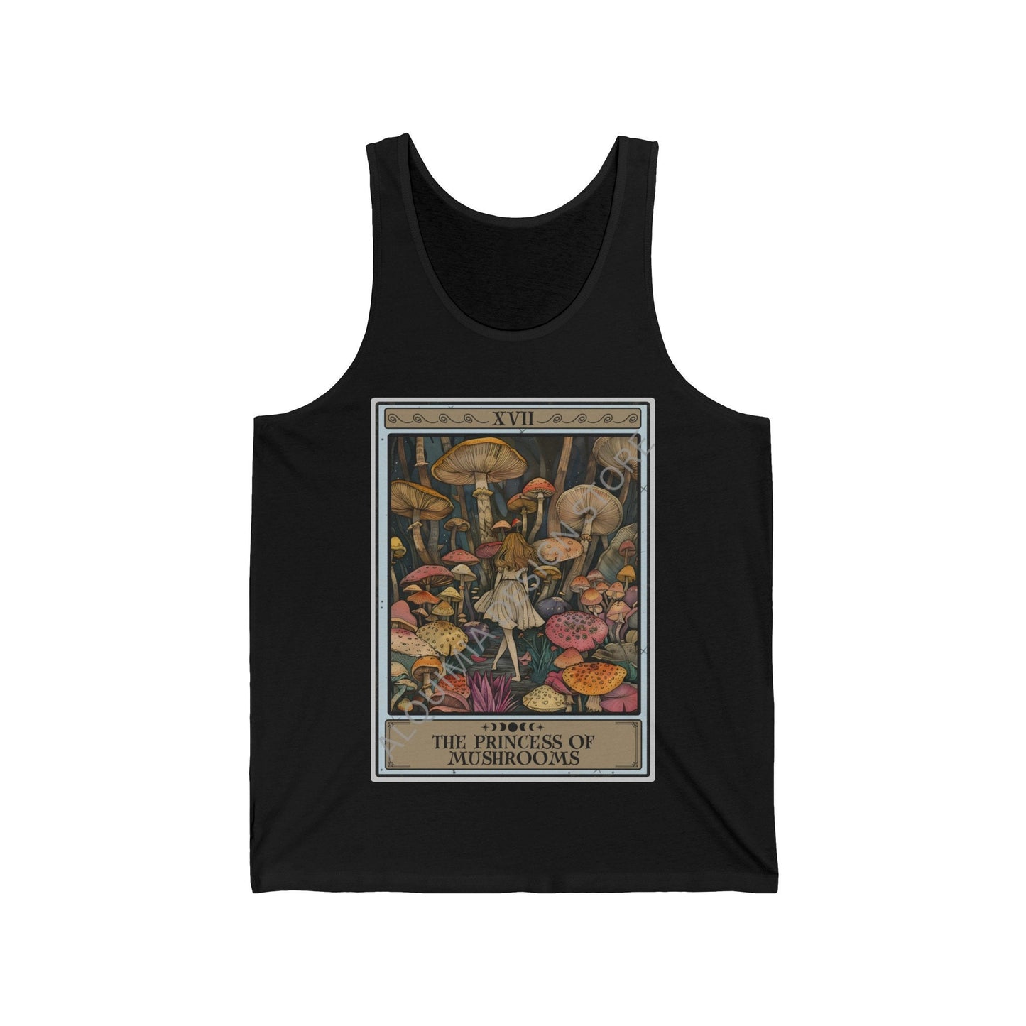 The Princess Of Mushrooms Tarot Card Tank Top, Mushroom Mycology