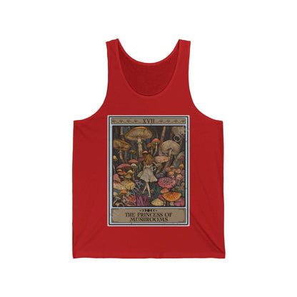 The Princess Of Mushrooms Tarot Card Tank Top, Mushroom Mycology