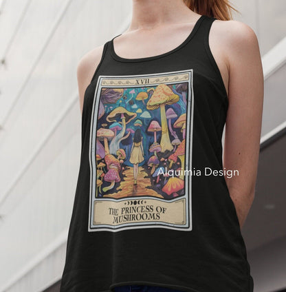 The Princess Of Mushrooms Tarot Card Tank Top, Mushroom