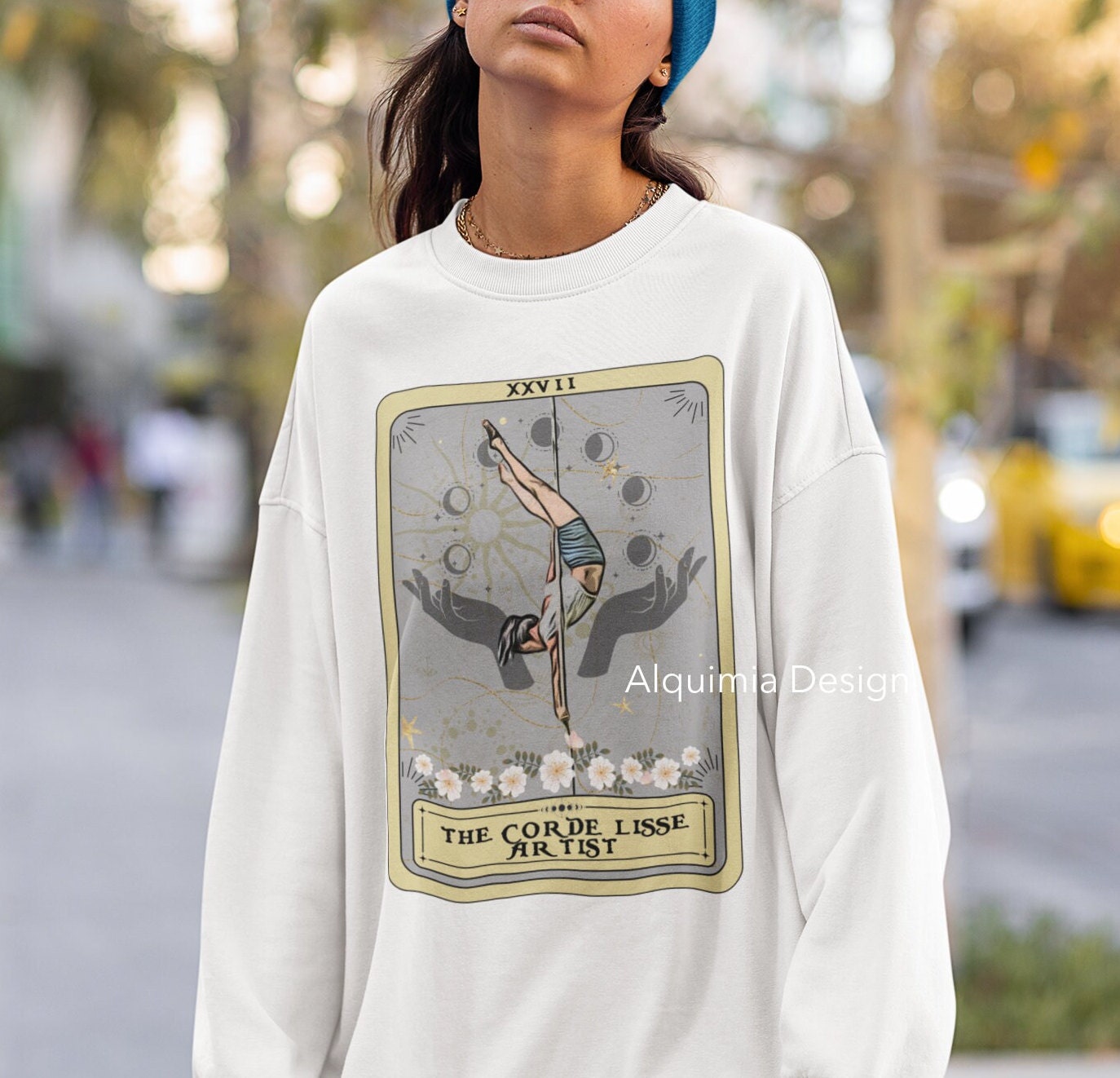 The Corde Lisse Artist Tarot Card Sweatshirt, Aerialist