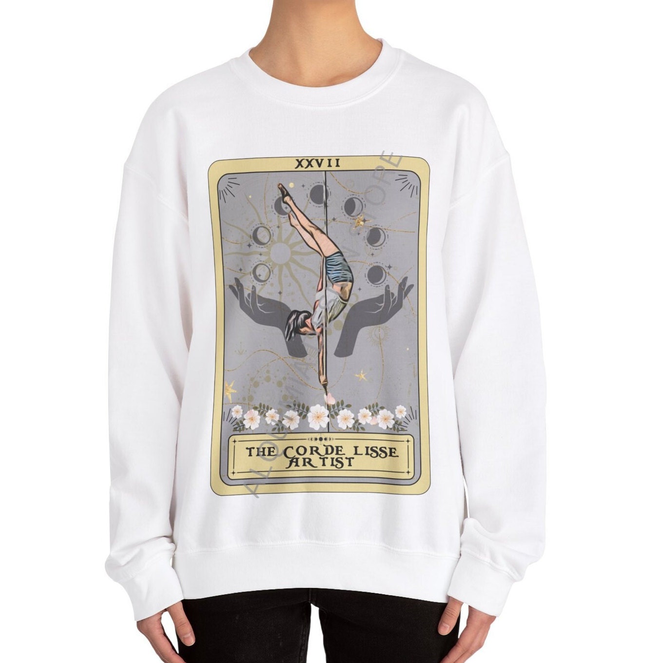 The Corde Lisse Artist Tarot Card Sweatshirt, Aerialist