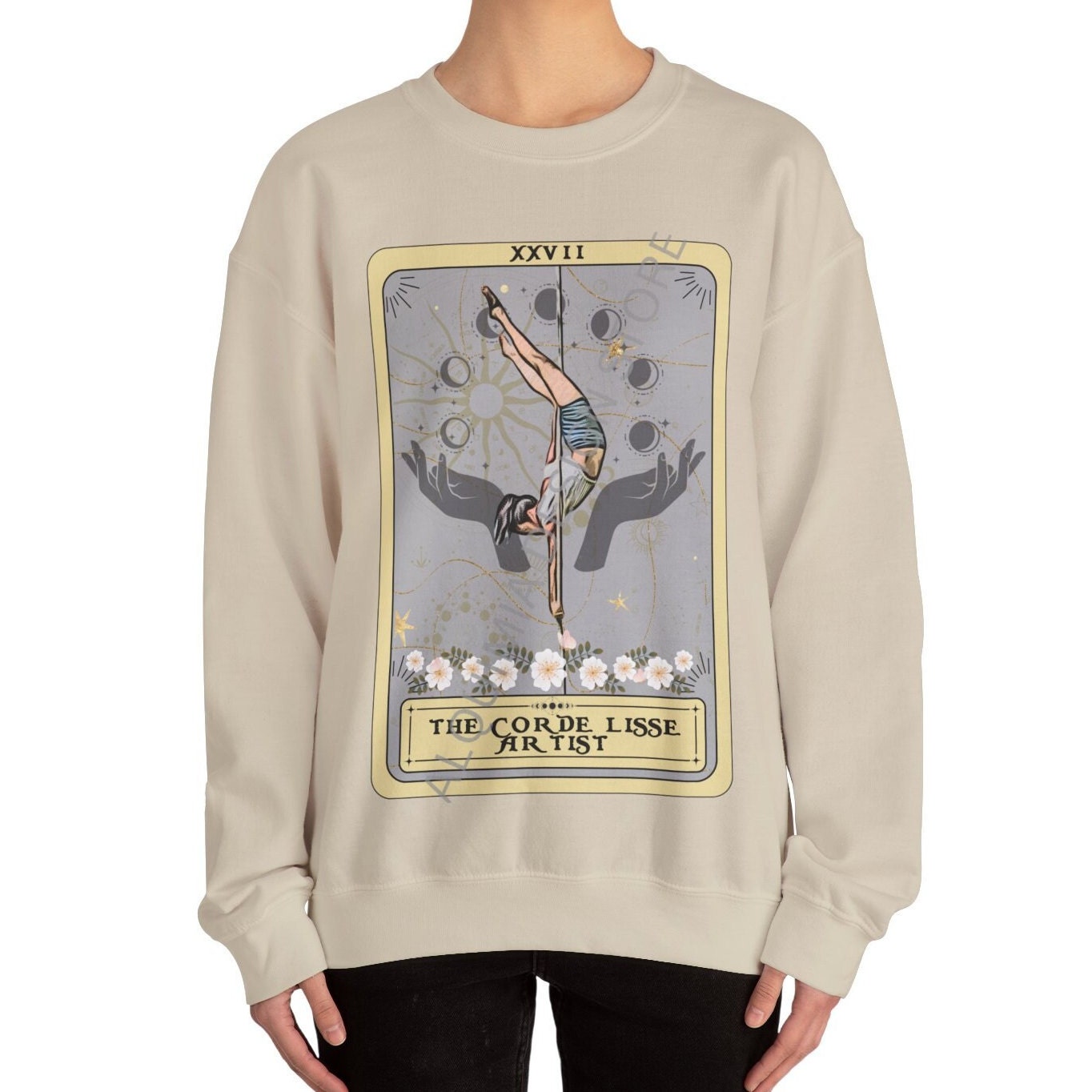 The Corde Lisse Artist Tarot Card Sweatshirt, Aerialist