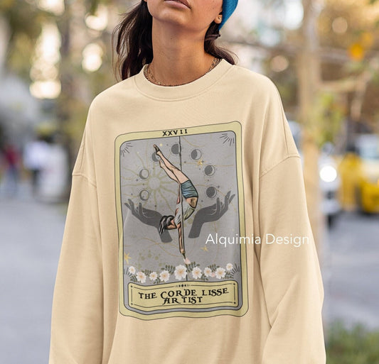 The Corde Lisse Artist Tarot Card Sweatshirt, Aerialist