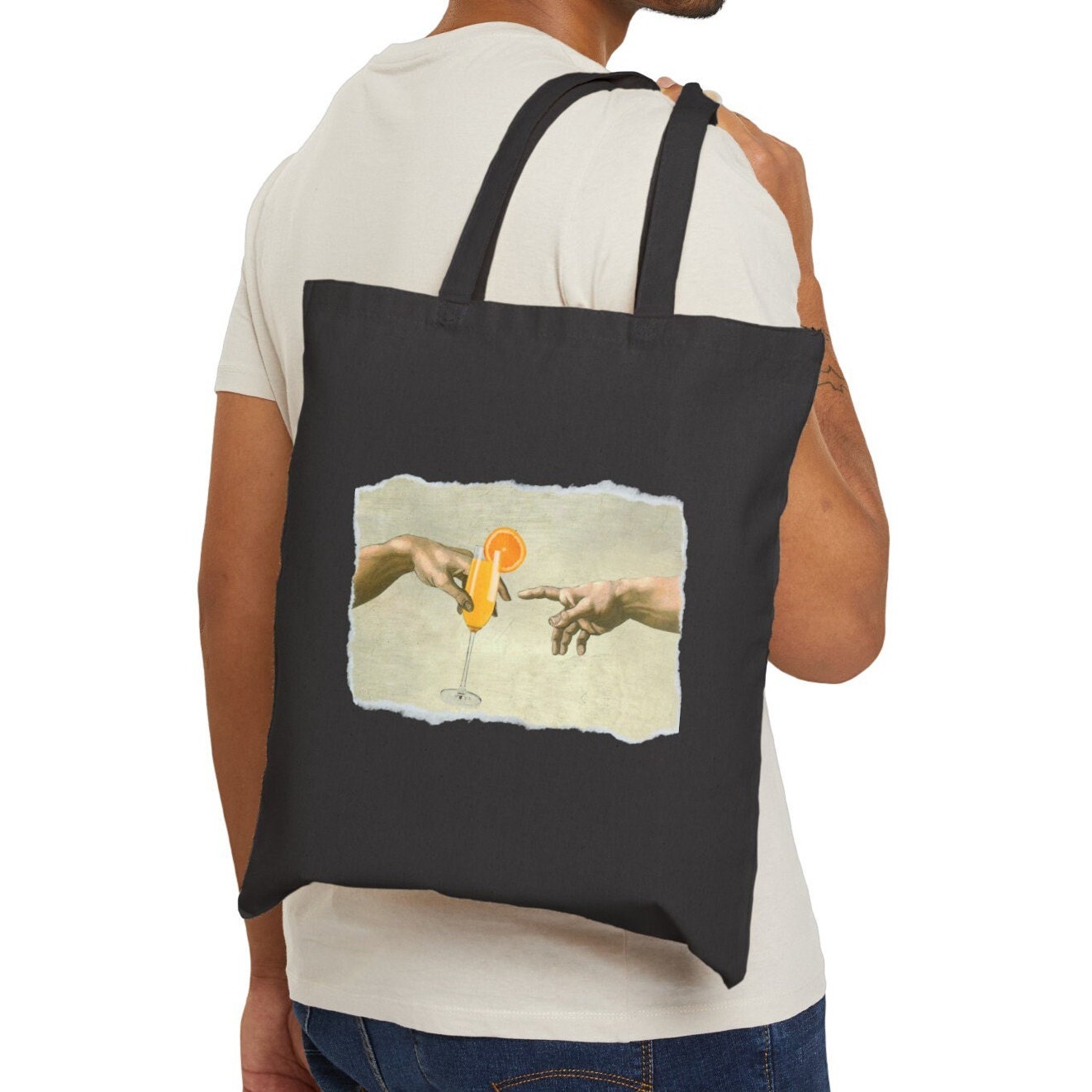 The Creation of Mimosa Tote Bag Canvas 15" x 16"