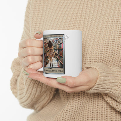 The Princess of Books Tarot Card Mug, Book Lover