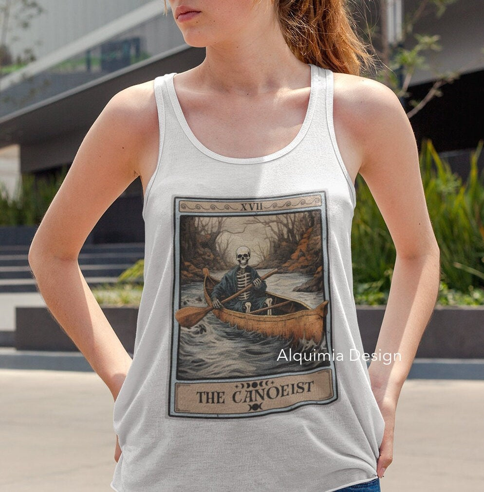 The Canoeist Tarot Card Tank Top, Canoe