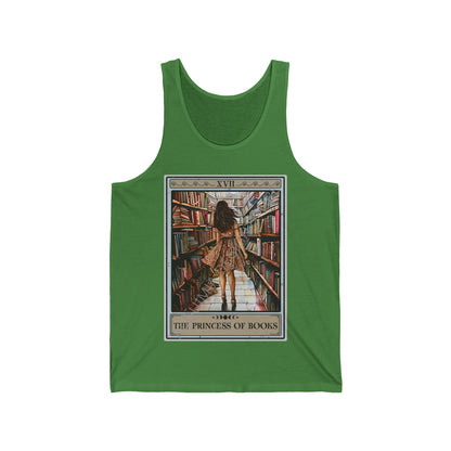 The Princess of Books Tarot Card Tank Top, Book Lover