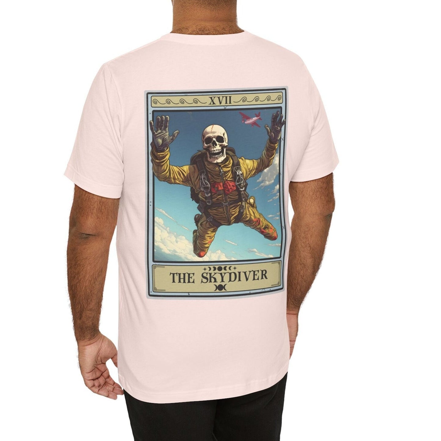 The Skydiver Tarot Card Shirt, BACK PRINT Skydiving
