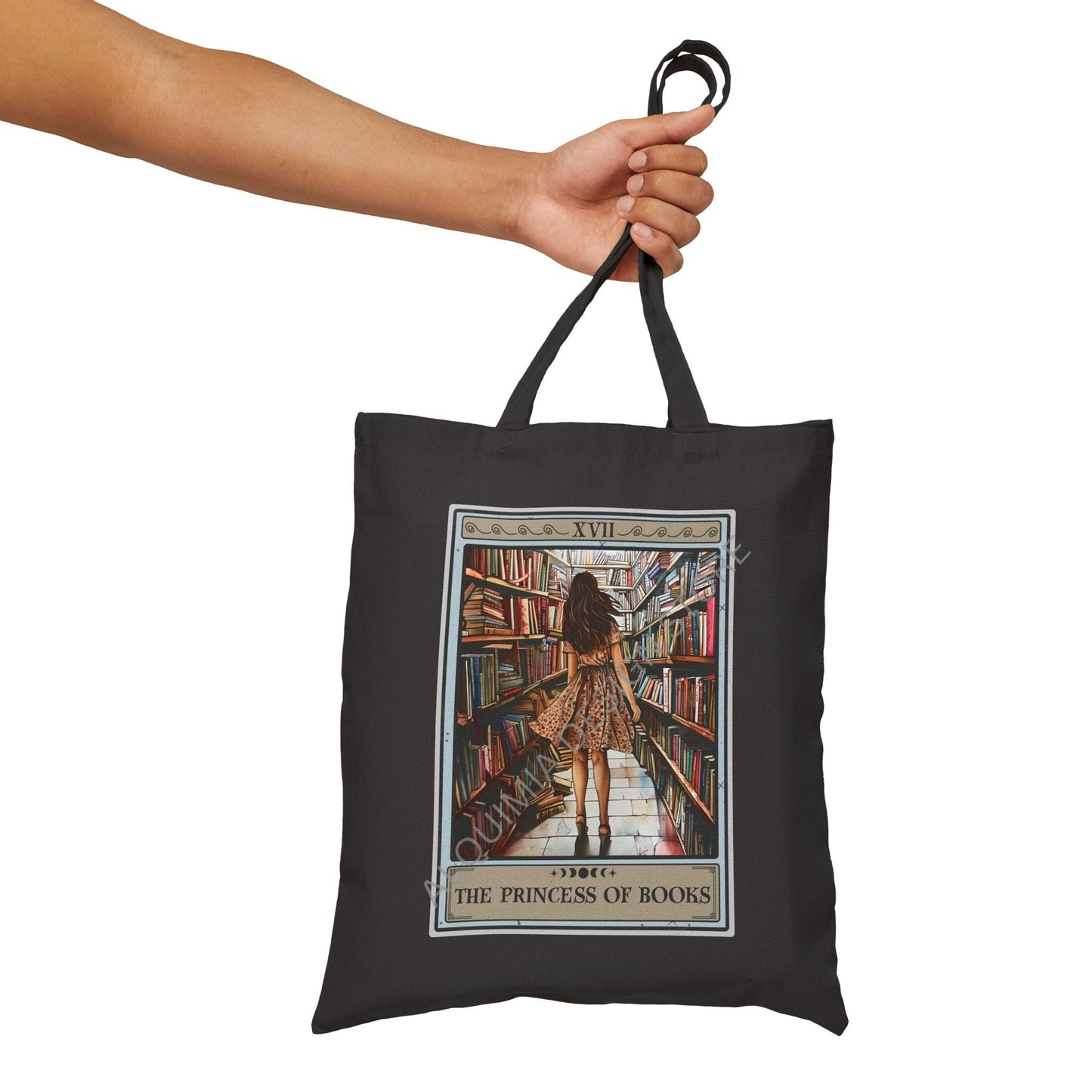 The Princess Of Books Tarot Card Tote Bag 15" x 16"