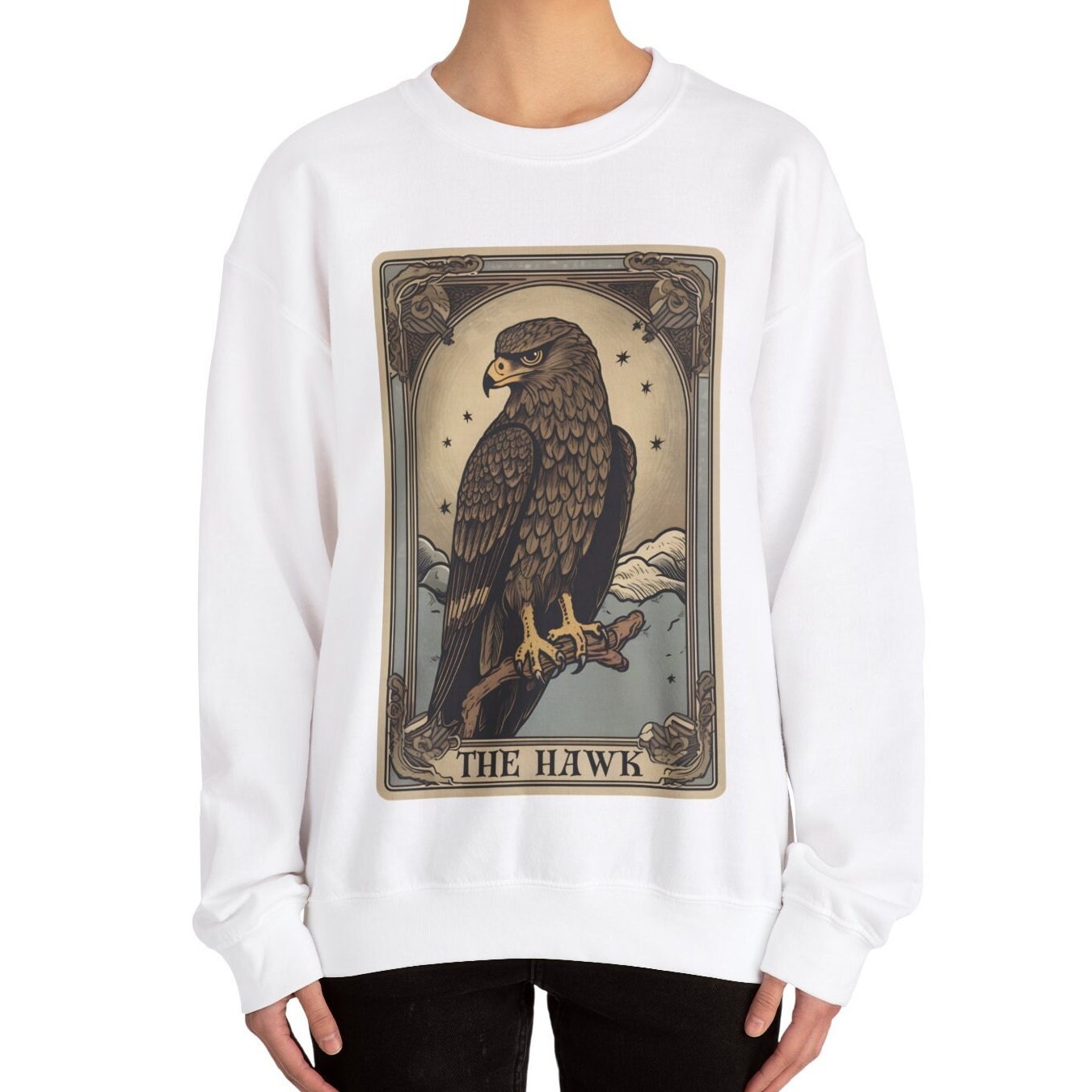 The Hawk Tarot Card Sweatshirt, Birds of Prey