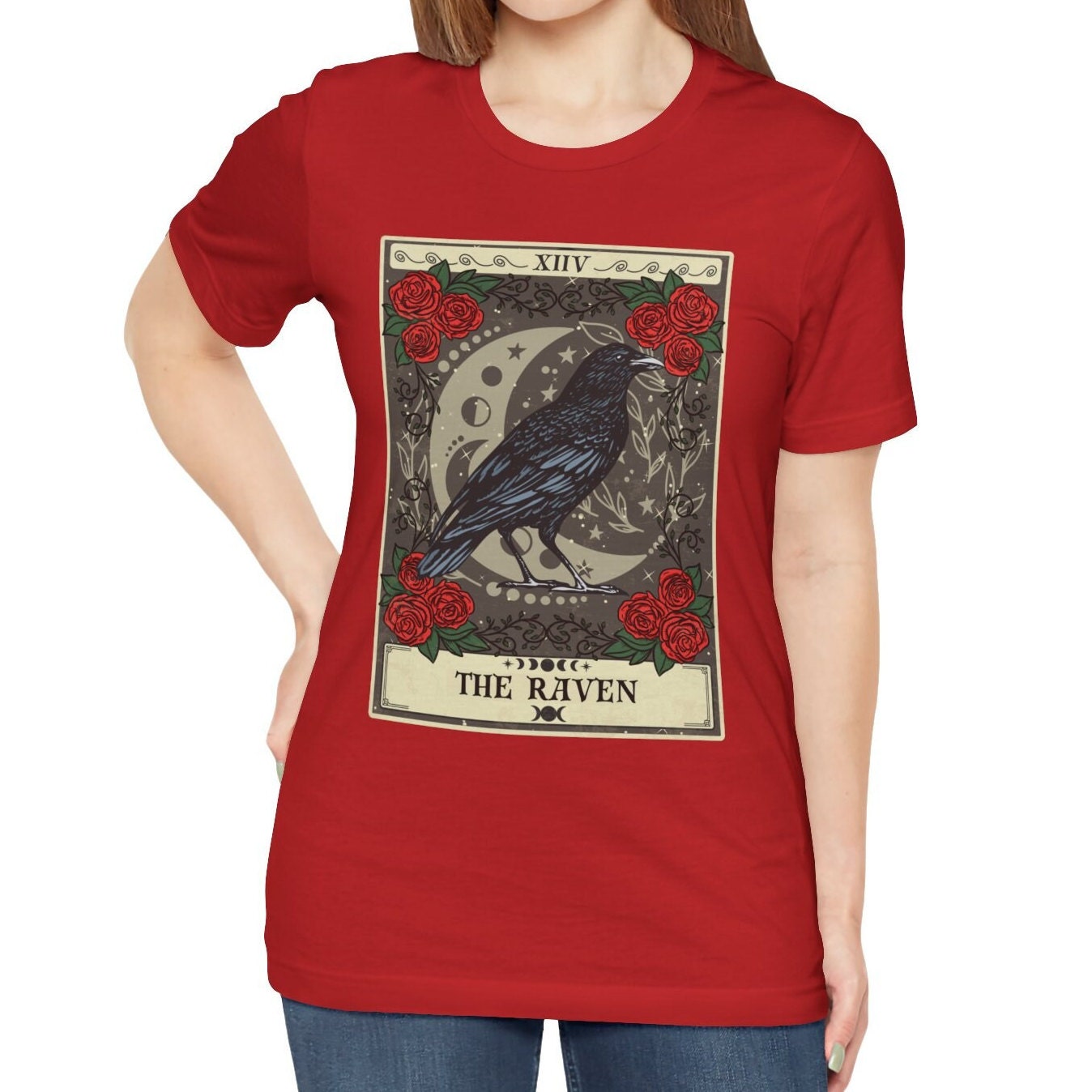 Raven Tarot Card Shirt, Bird Lover