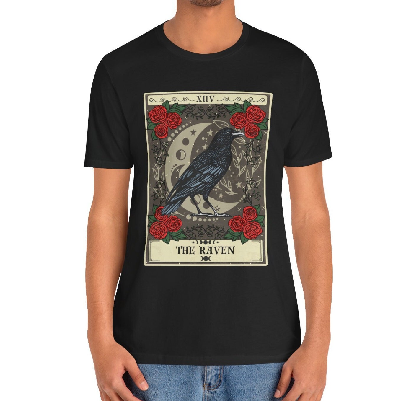 Raven Tarot Card Shirt, Bird Lover