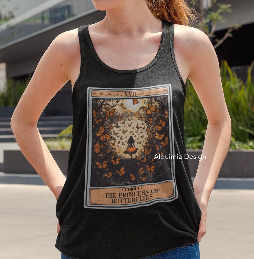 The Princess of Butterflies Tarot Card Tank Top