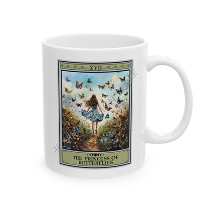 The Princess of Butterflies Tarot Card Mug, Butterfly