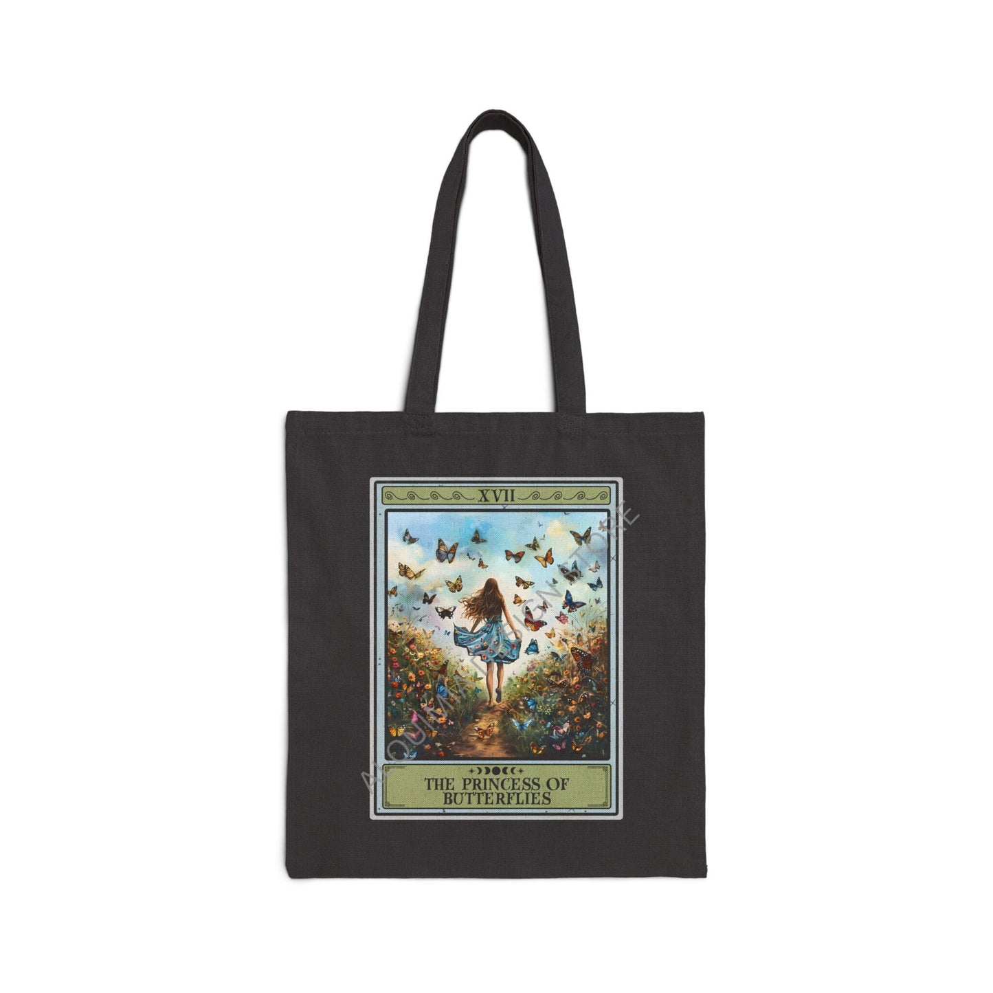 The Princess of Butterflies Tarot Card Tote Bag 15" x 16"