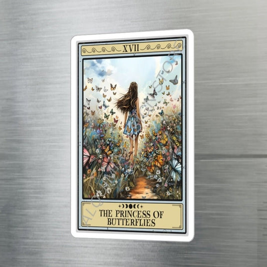 The Princess of Butterflies Tarot Card Sticker 3" x 4"
