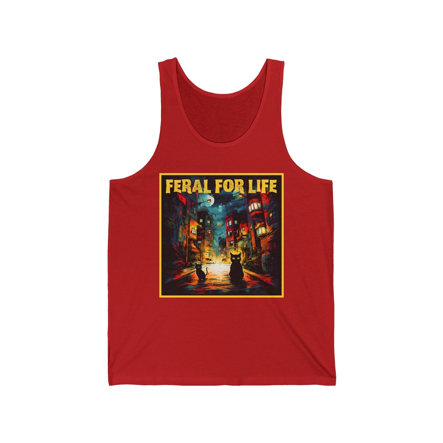 Feral For Life Tank Top, Cat