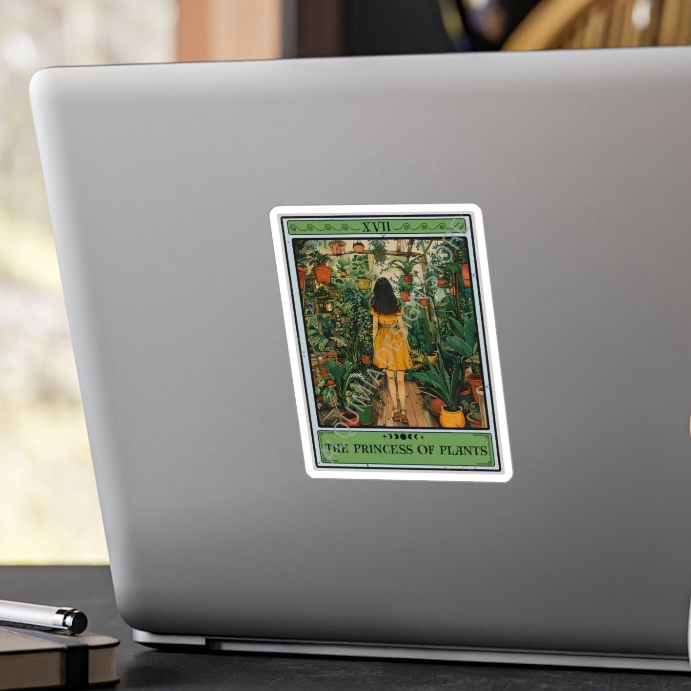 The Princess of Plants Tarot Card Sticker 3" x 4"