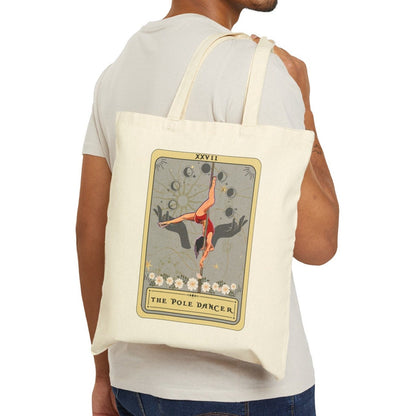 The Pole Dancer Tarot Card Tote Bag 15" x 16" Pole Dance