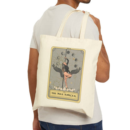 The Pole Dancer Tarot Card Canvas 15" x 16" Tote Bag