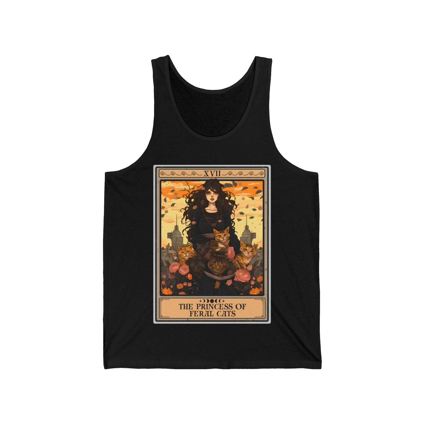 The Princess of Feral Cats Tarot Card Tank Top