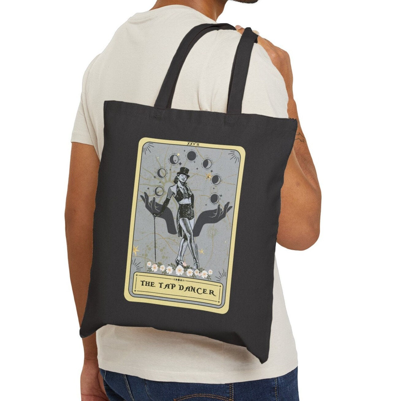 The Tap Dancer Tarot Card Tote Bag, 15" x 16" Tap Dancing