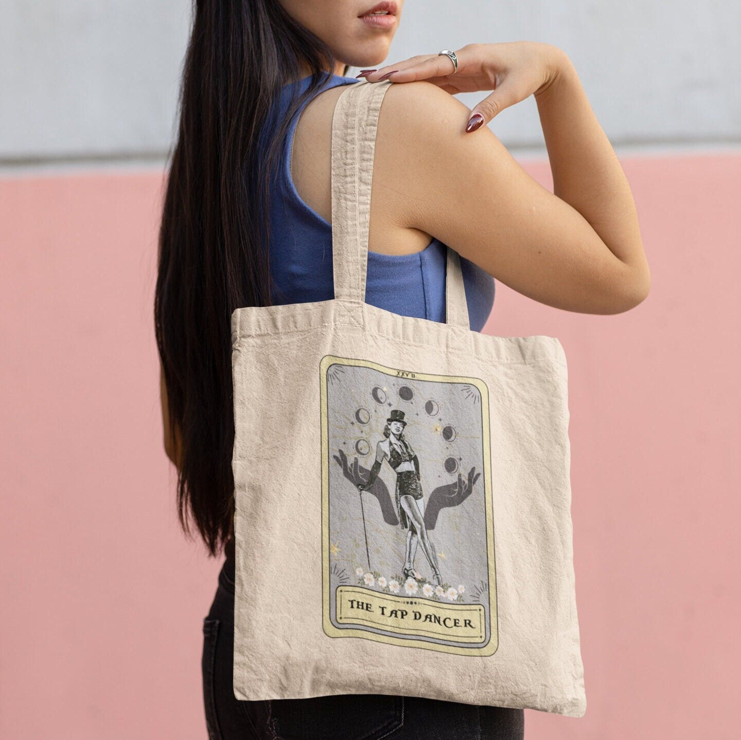 The Tap Dancer Tarot Card Tote Bag, 15" x 16" Tap Dancing