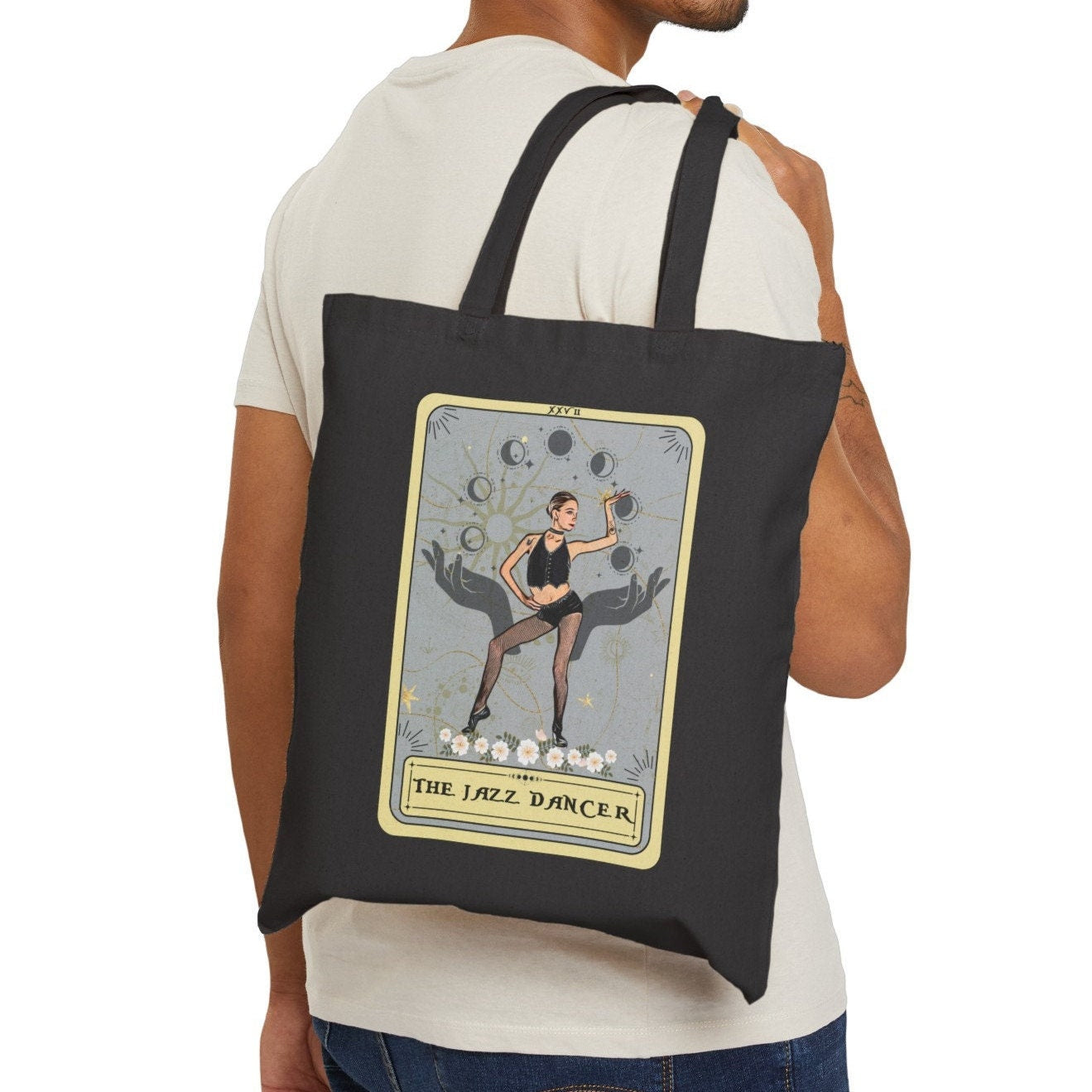 The Jazz Dancer Tarot Card Tote Bag, Jazz Dance  15" x 16"