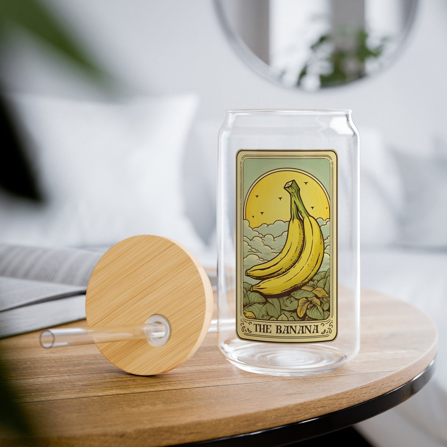 The Banana Tarot Card Tumbler, Sipper Glass, 16oz Fruit