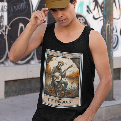 The Banjoist Tarot Card Tank Top, Banjo Player