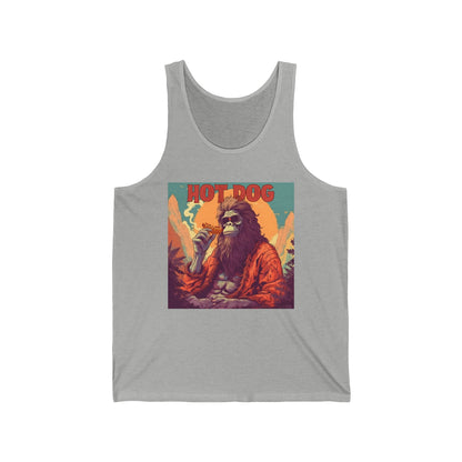 Bigfoot Eating Hot Dog Tank Top