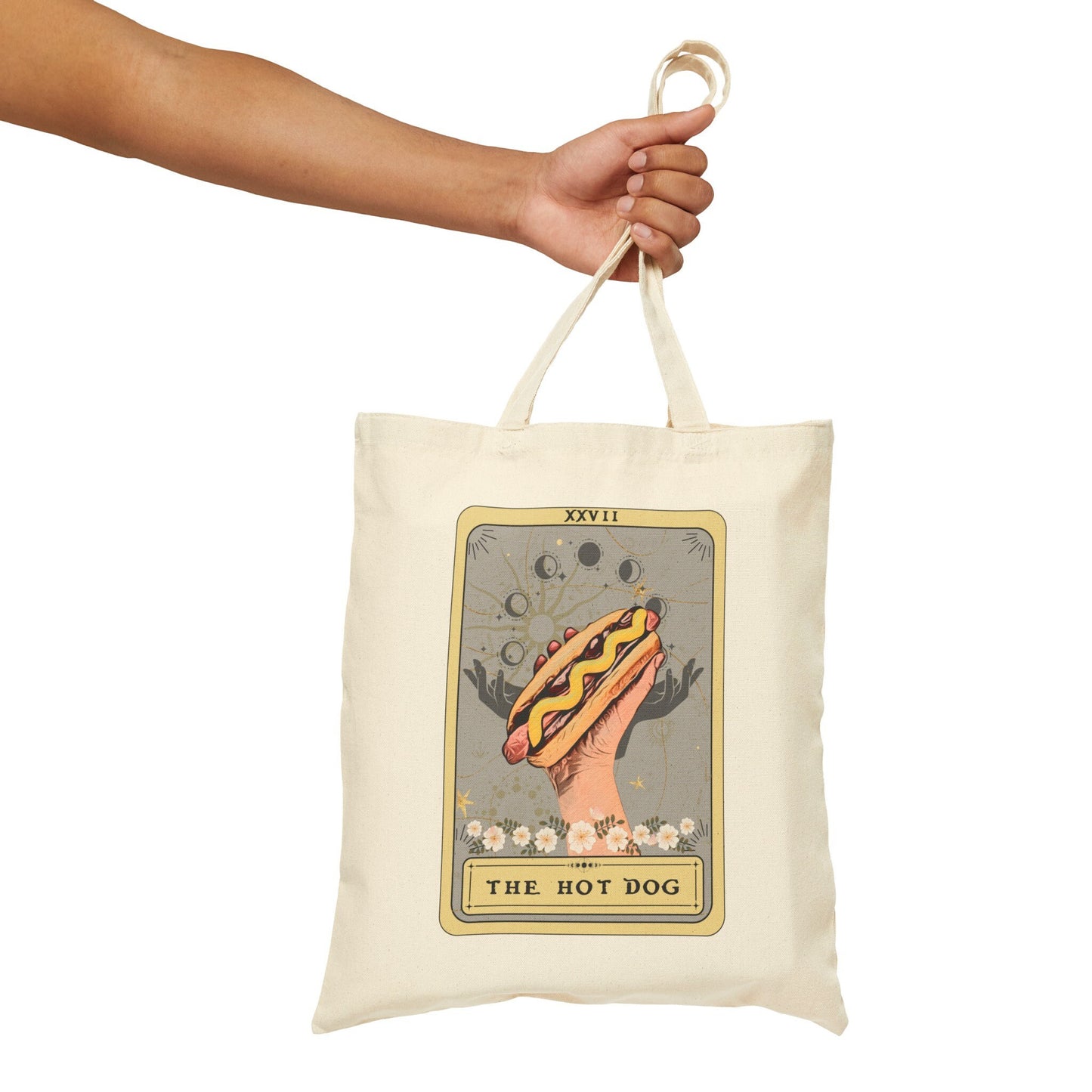 The Hot Dog Tarot Card Tote Bag, 15" x 16" Game Day