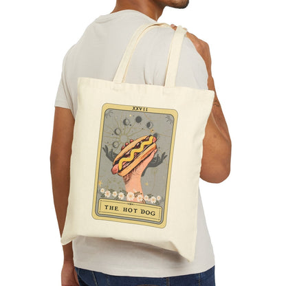 The Hot Dog Tarot Card Tote Bag, 15" x 16" Game Day