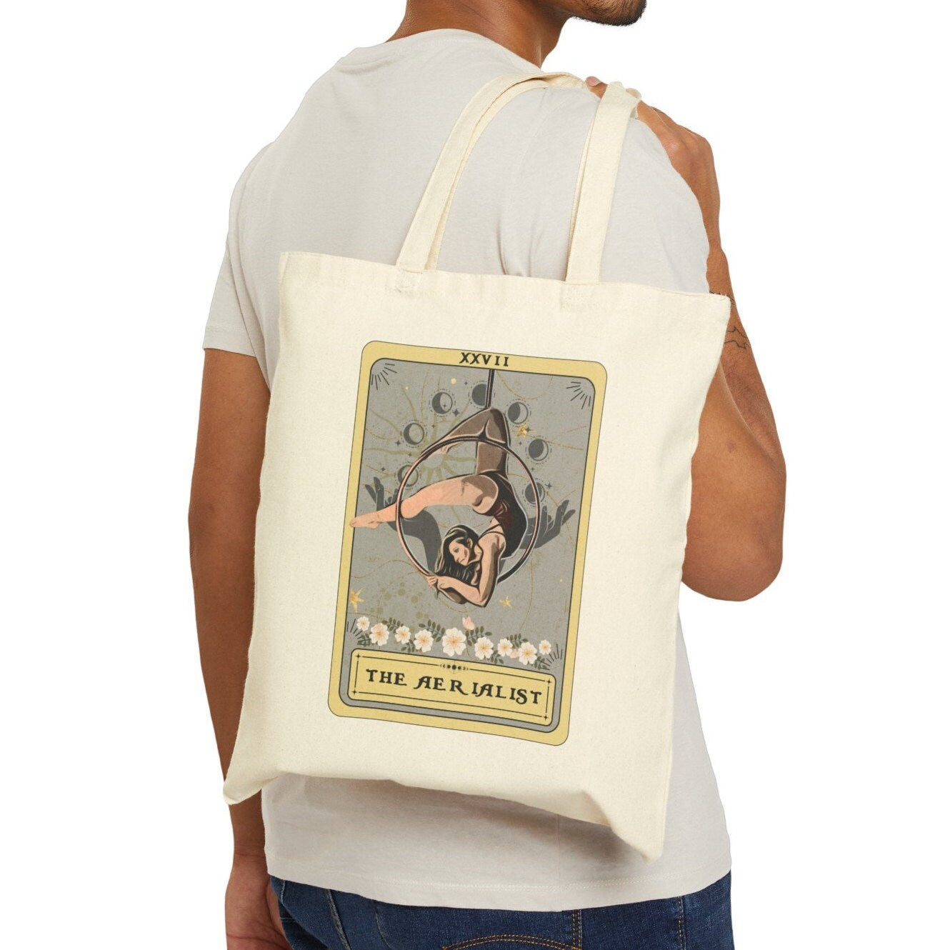 The Aerialist Tarot Card Tote Bag,  15" x 16" Hoop Aerialist