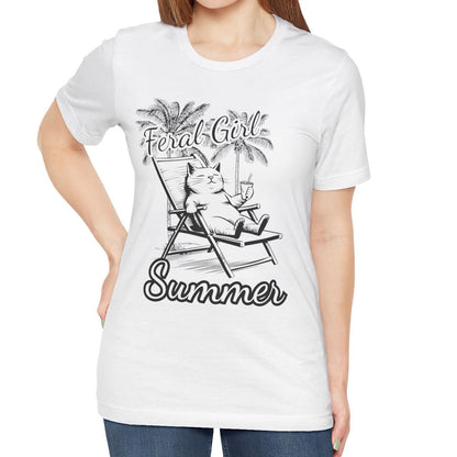 Feral Girl Summer Cat Shirt