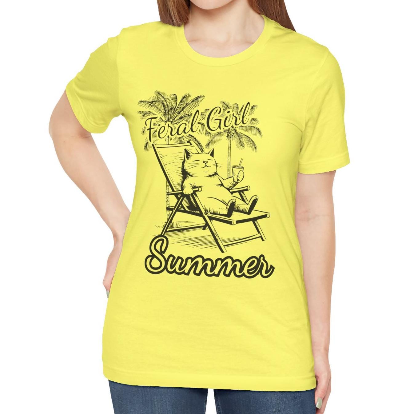 Feral Girl Summer Cat Shirt