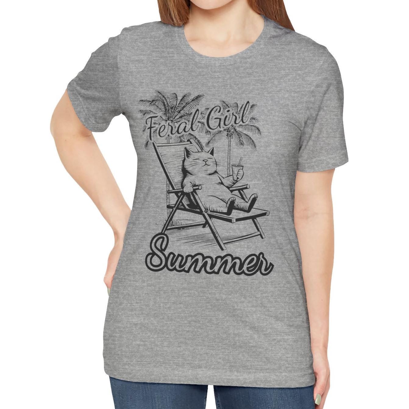 Feral Girl Summer Cat Shirt