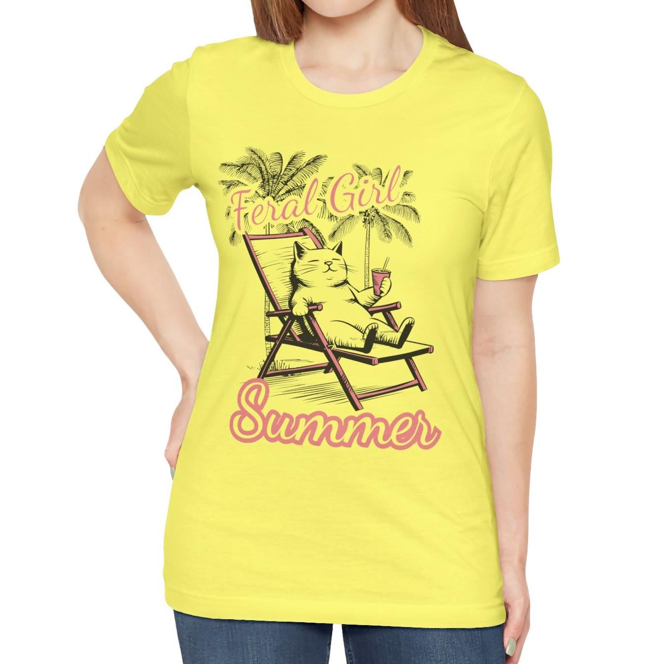 Feral Girl Summer Cat Shirt