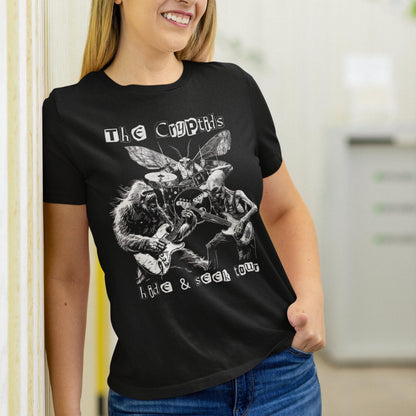 The Cryptids Hide & Seek Tour Shirt, Bigfoot Mothman UFO Alien