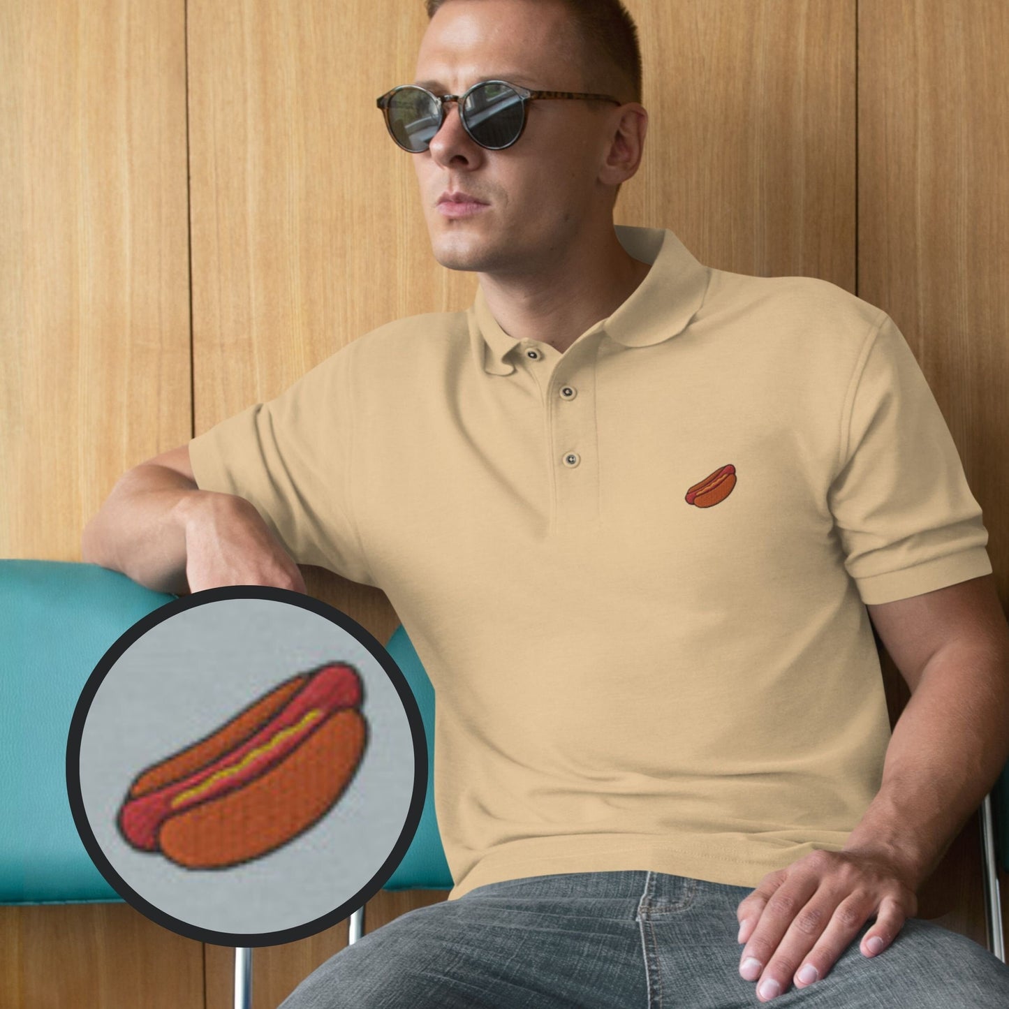 Hot Dog Polo Shirt for Men