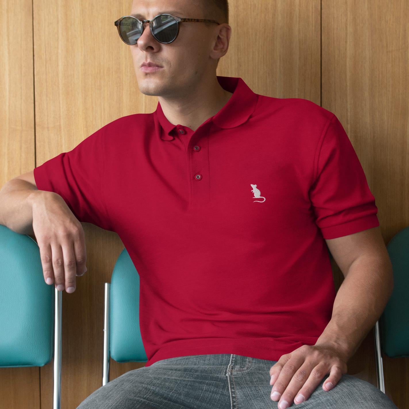 Rat Shirt for Men, Rat Polo Shirt, Rat Golf Shirt Men&#39;s Polo
