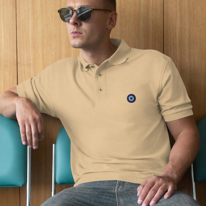 Evil Eye Shirt for Men, Evil Eye Polo Shirt Evil Eye Golf Shirt Men&#39;s Premium Polo Embroidered Evil Eye Logo Shirt