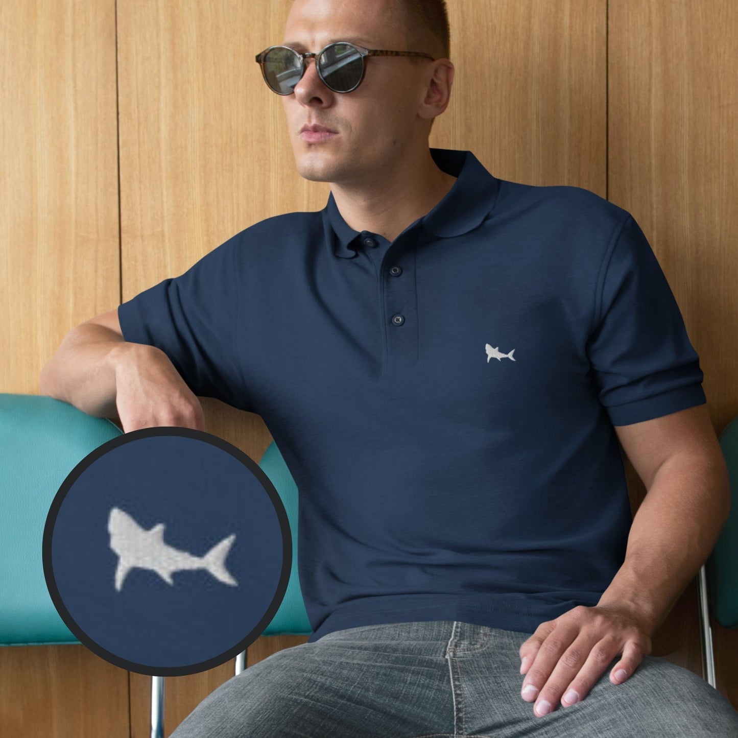 Shark Polo Shirt for Mens, SeaLife